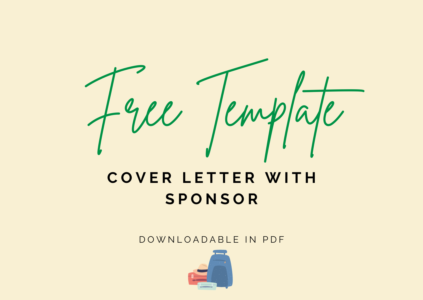 Cover Letter (with Sponsor) Template